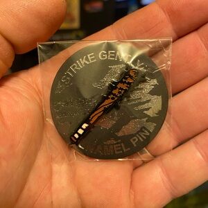 Brand New in Packaging Strike Gently Spiked Club/Bat Enamel Pin